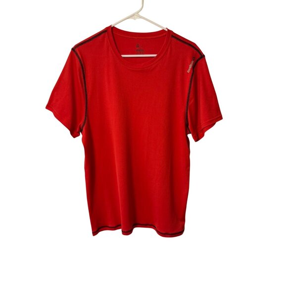 Reebok Mens Red Performance TShirt L Moisture Wicking Lightweight Activewear - Picture 9 of 9